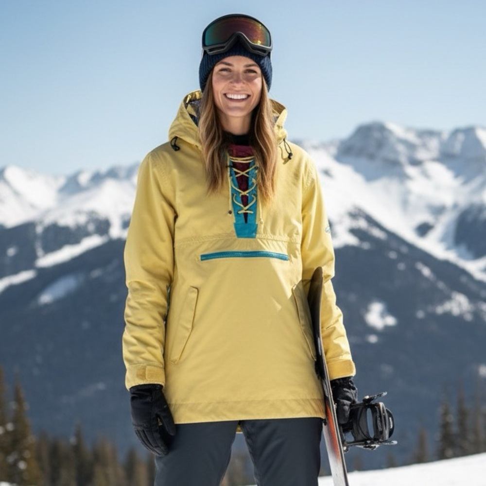 Airblaster Yellow Pullover Anorak Shell Size S